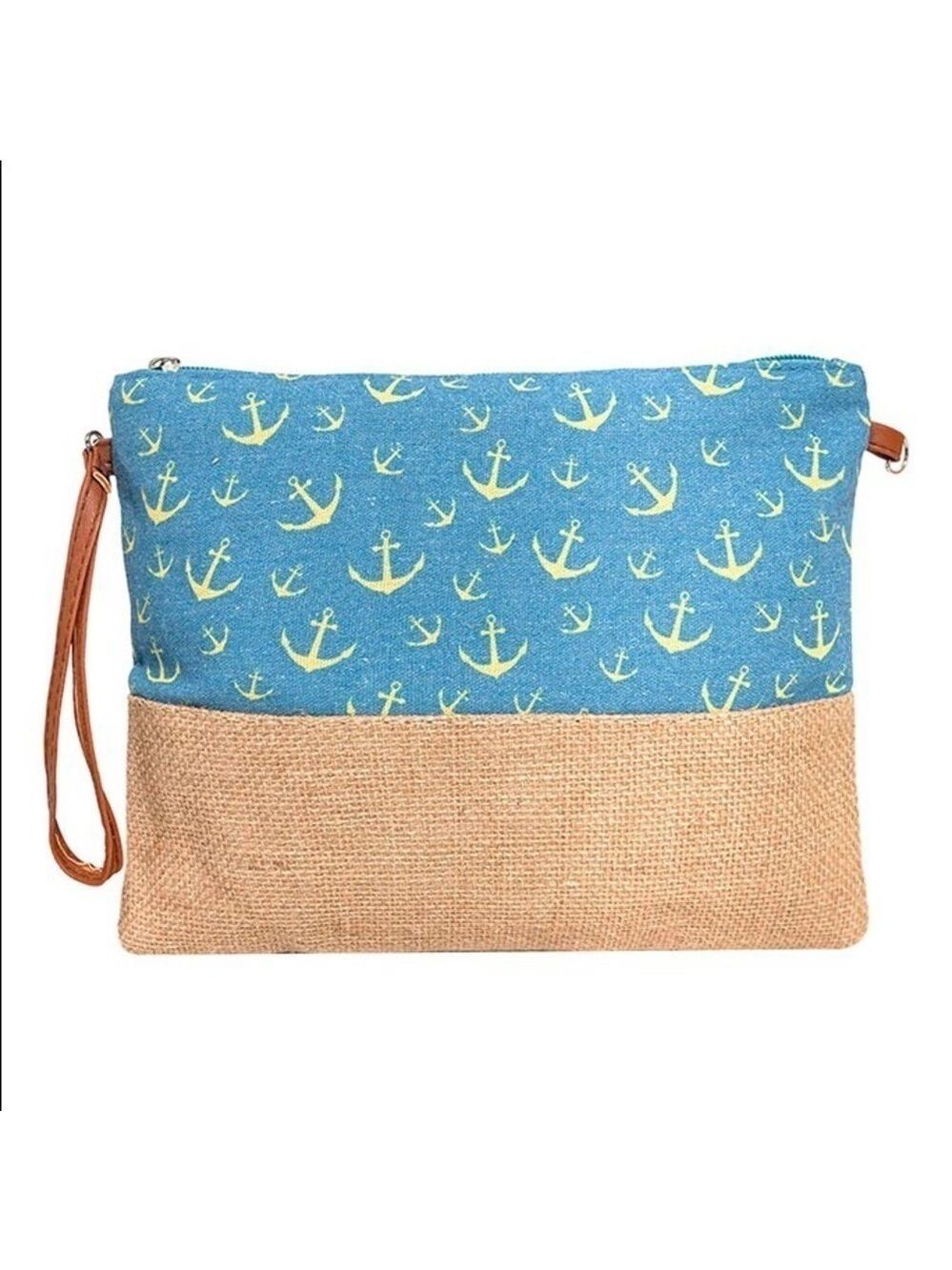 Blue Anchor Wristlet Pouch - Picture 1 of 1